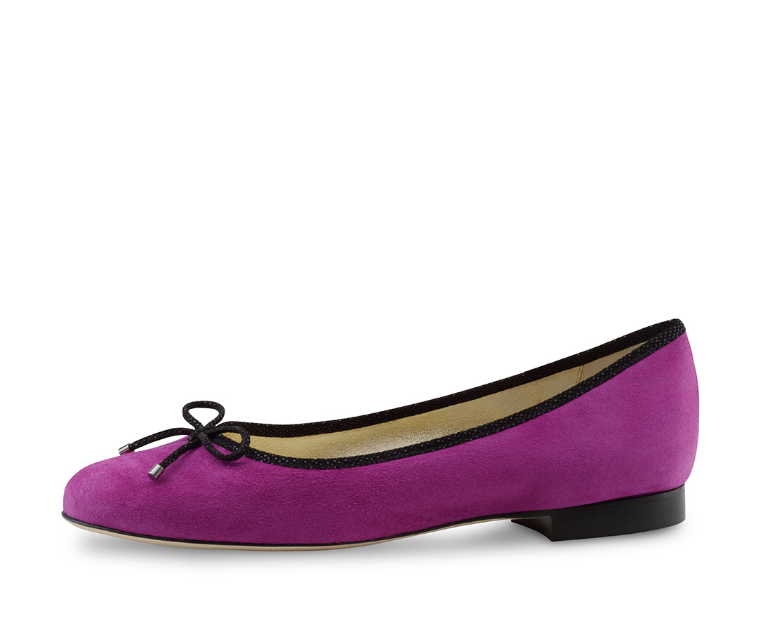Ballerina Cassy - Werner Kern Ballerinas Ballerina aus handschuhweichem Wildleder in der Farbe lila