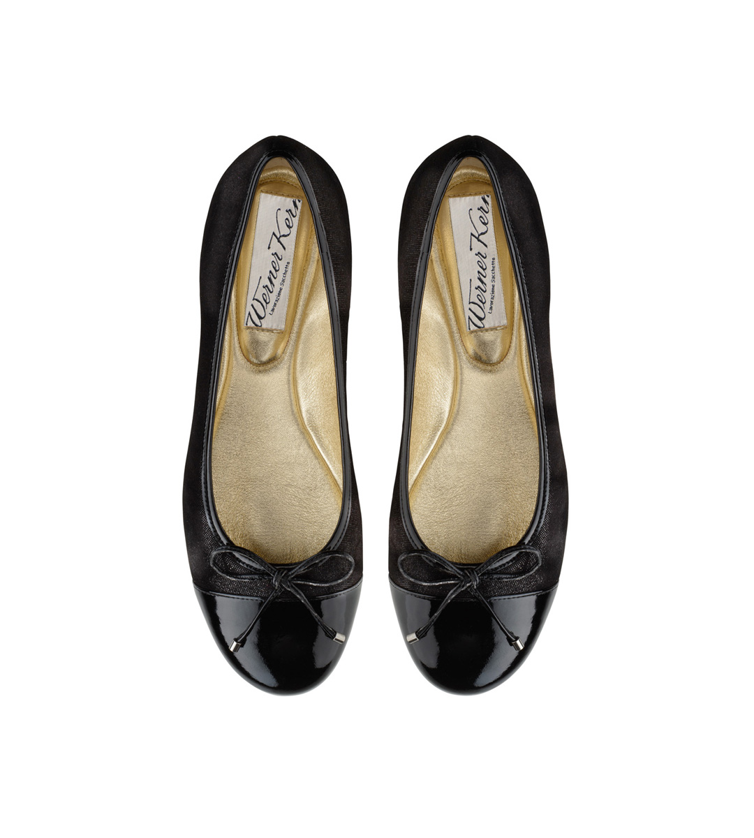 Jil Ballerina in schwarz und goldenem Innenfutter