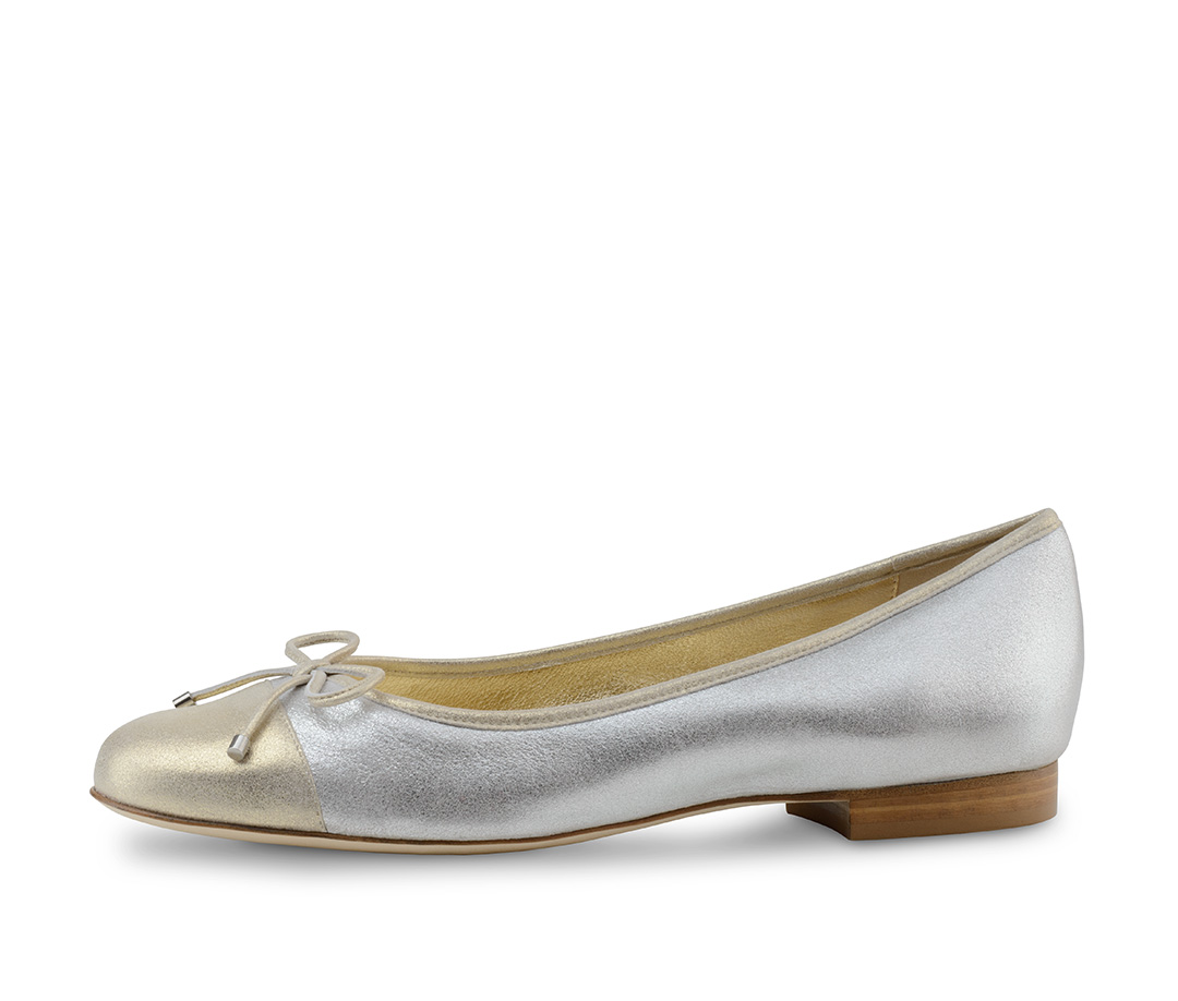 Gea Ballerine en velours doux et brillant