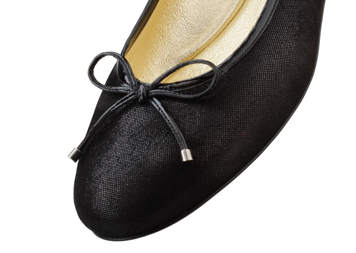 Ballerina Minu - Werner Kern Ballerinas Ballerina Minu aus samtweichen Glanzvelour und schwarzer Lackschleife